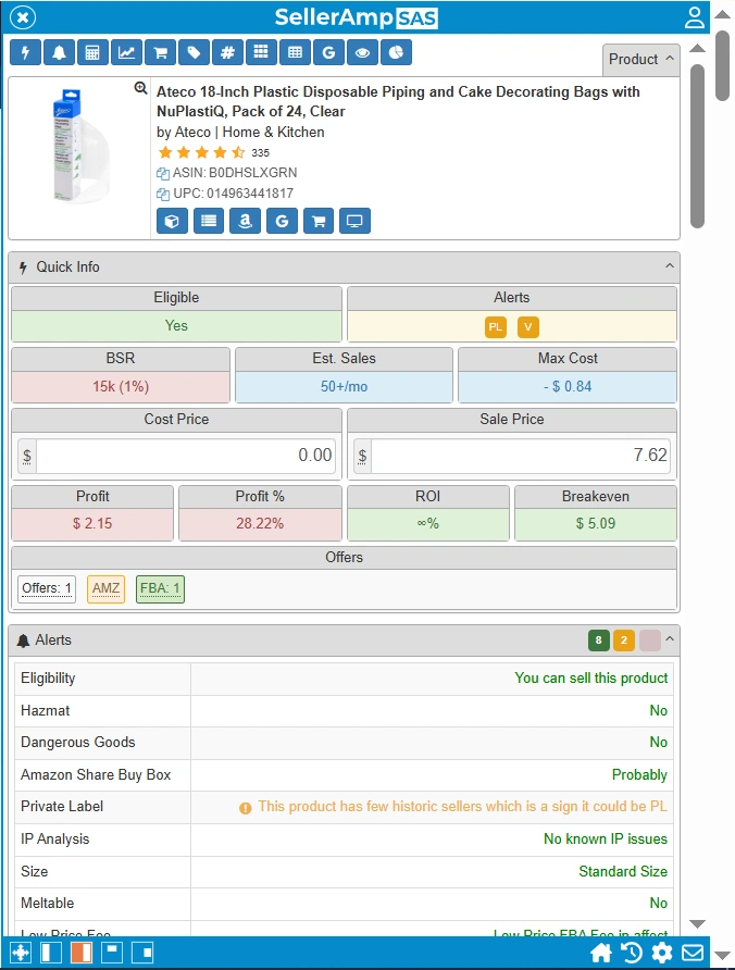 Walter Ingram Amazon Seller Dashboard Screenshot